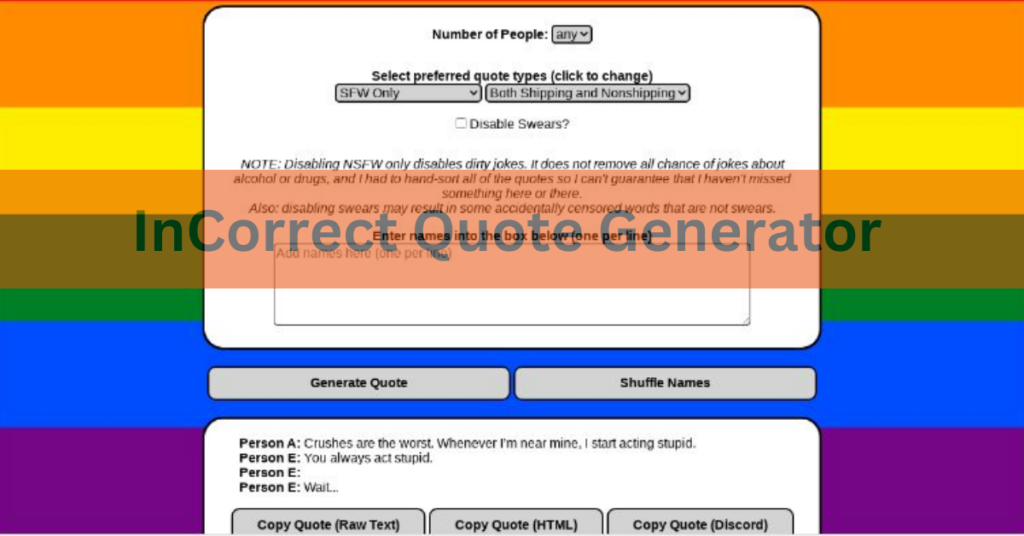 InCorrect Quote Generator