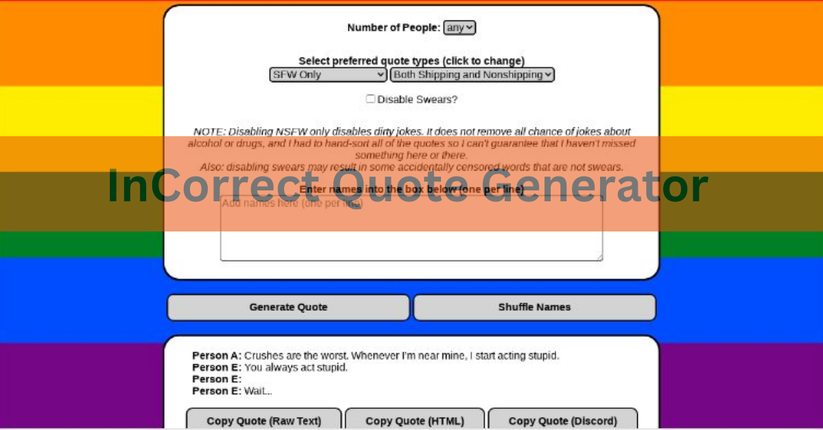 InCorrect Quote Generator A Complete Overview In 2024