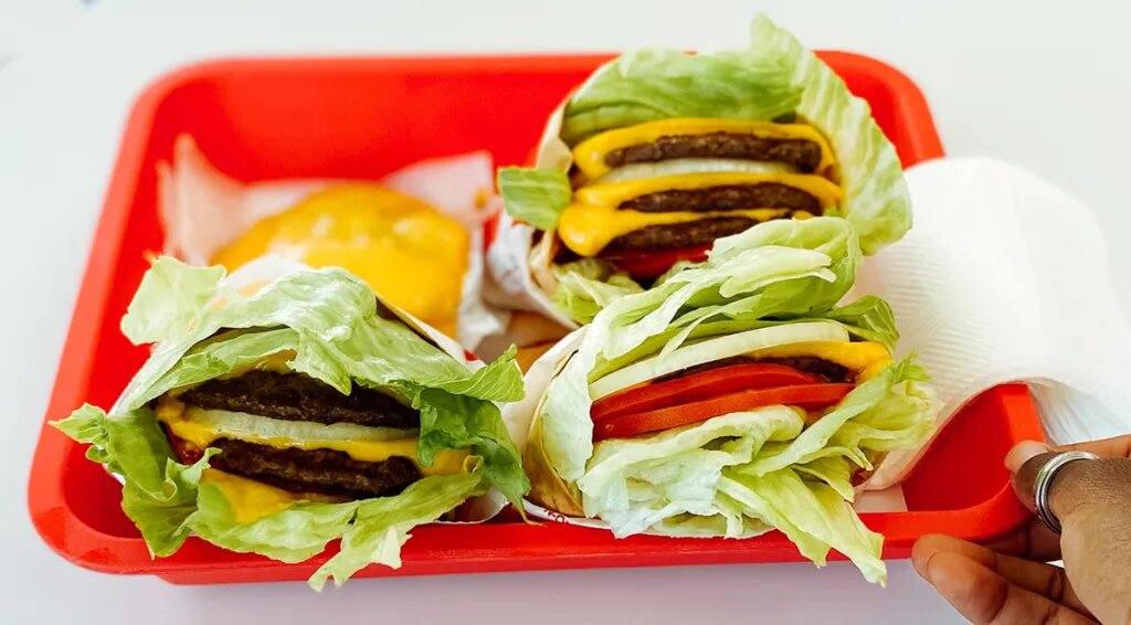 In-N-Out Protein Style Hamburger