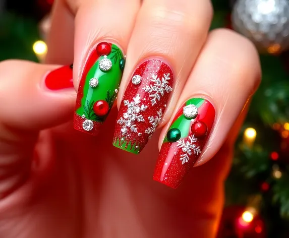 Top acrylic:um66km109vq= christmas nails Designs